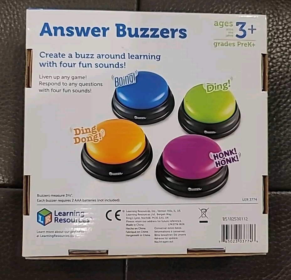 Learning Resources Answer Buzzers, and Kid’s cards games
