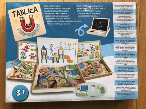 Double Sided Magnetic Chalk Board with Magnets Chalk Eraser Marker – Tablica NEW