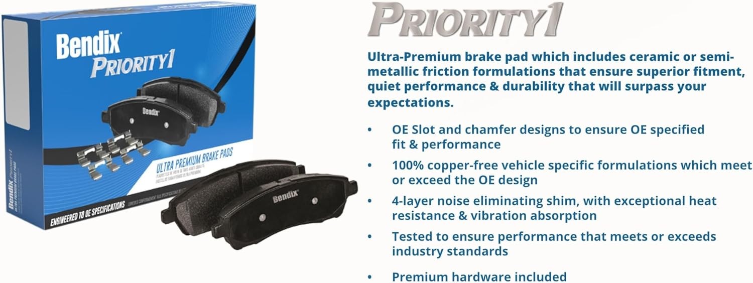Bendix Priority 1 Ceramic Brake Pads Set For Honda Cr-v 2017 2024 Oe Quality