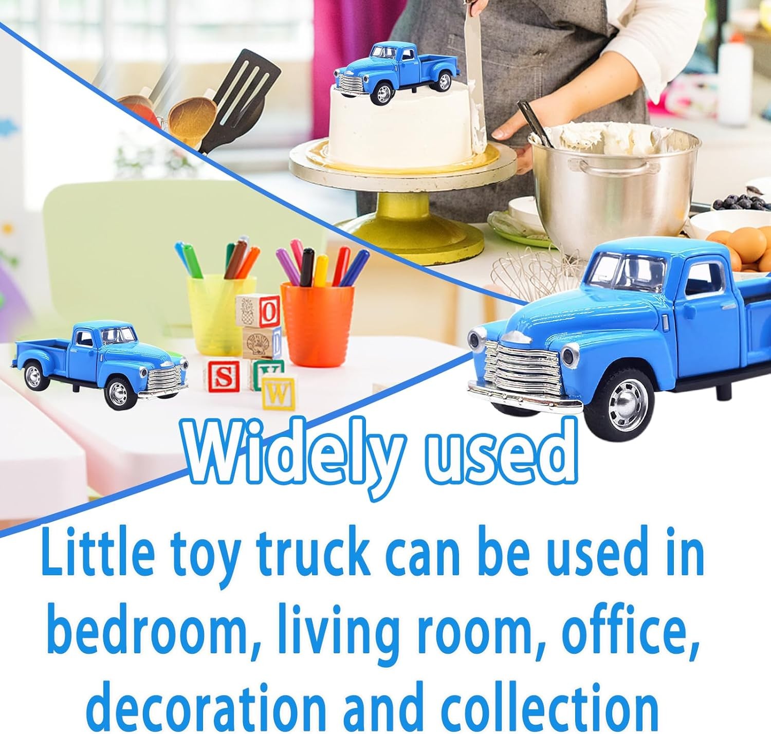 Little Blue Truck Toy for Toddlers 2 3 4 5 6 7 8 Year Old Boys Girls,1:32 Alloy