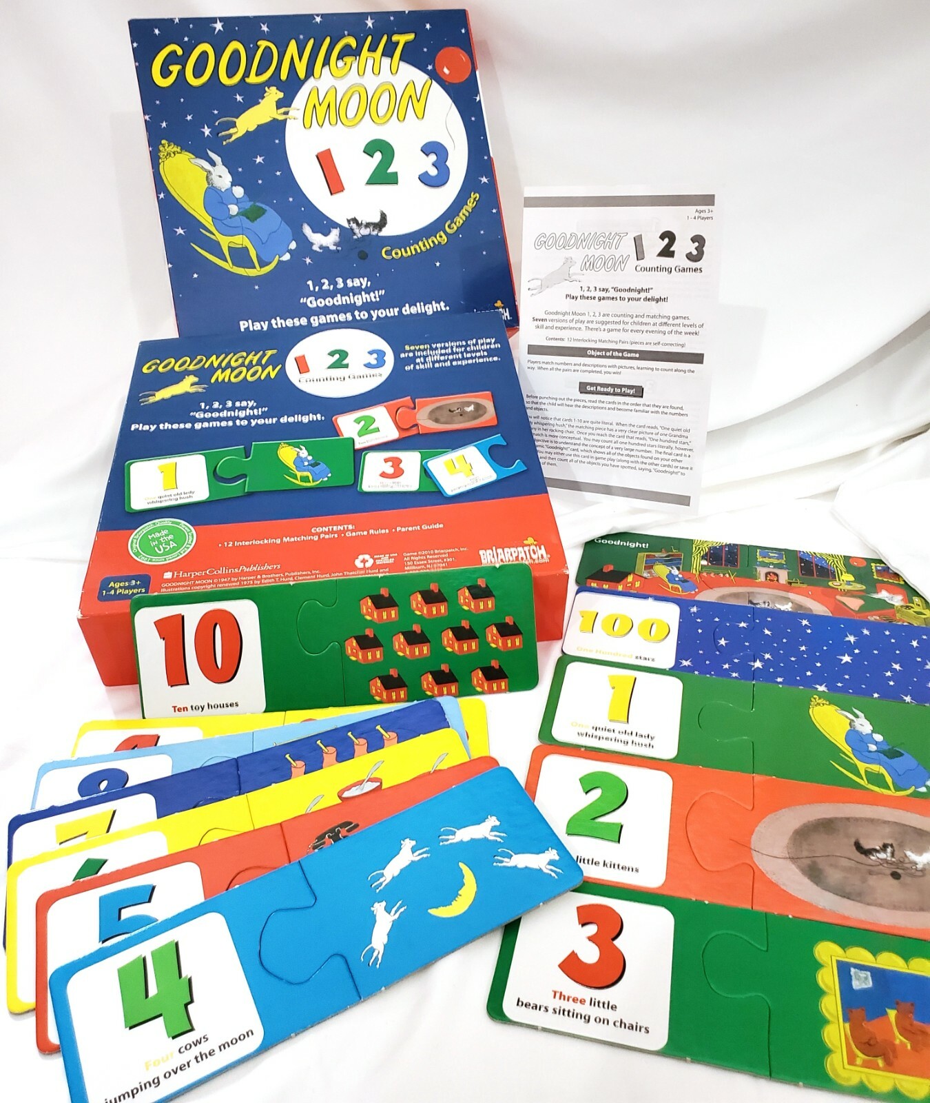 GOODNIGHT MOON 123 Counting Games Briarpatch teach learn numbers age3+ 1-4player