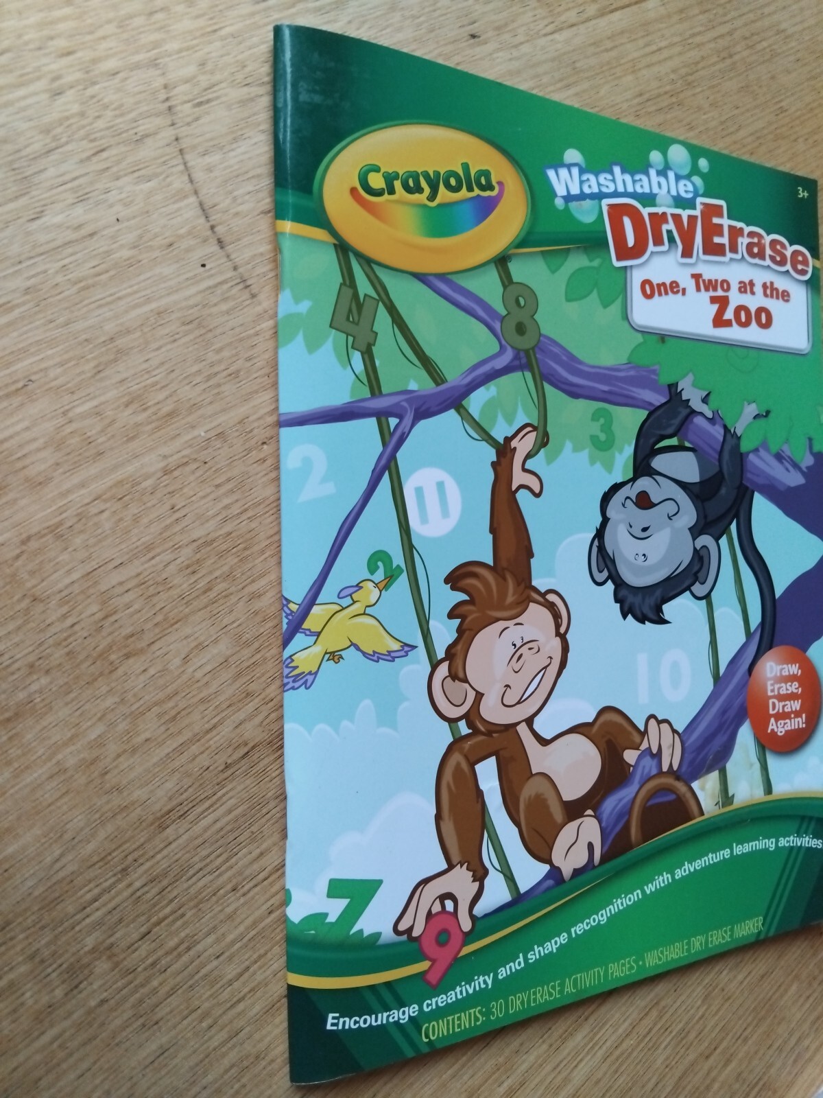 CRAYOLA Dry Erase One, Two at the Zoo Learning Activity Book 30 pages