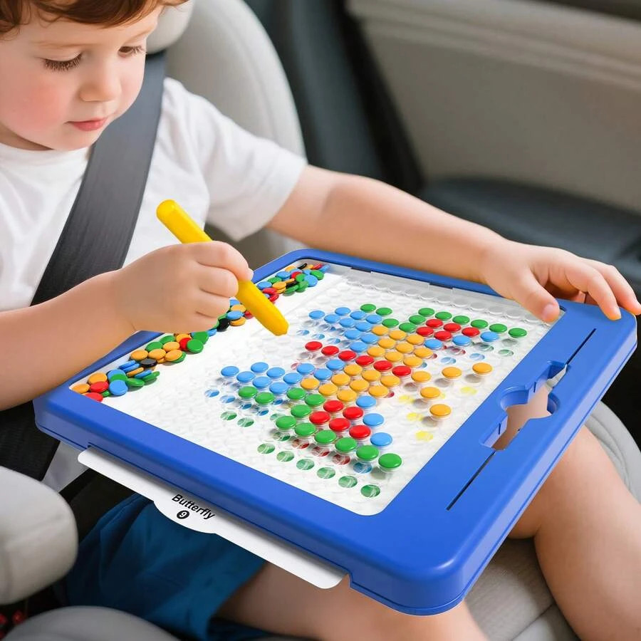 Magnetic Dots Board Kids Toys 3-6 Years Art Pad Montessori