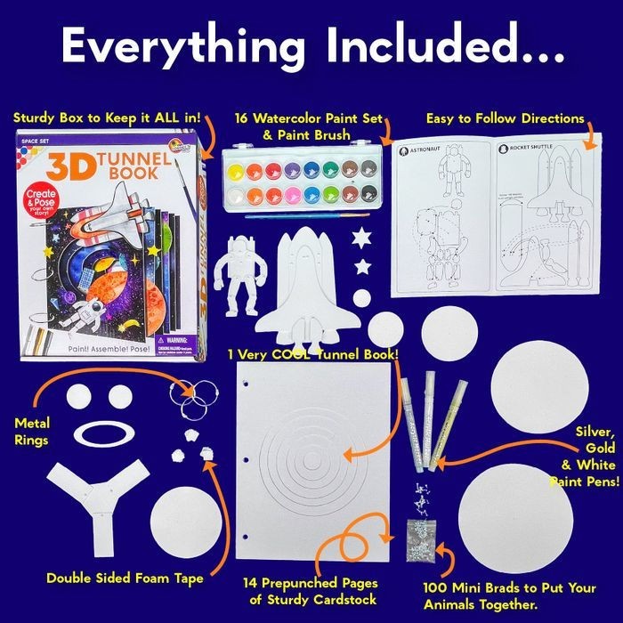 Make Your Own Space Astronaut Shuttle Planet Galaxy 3 Dimensional Book STEM