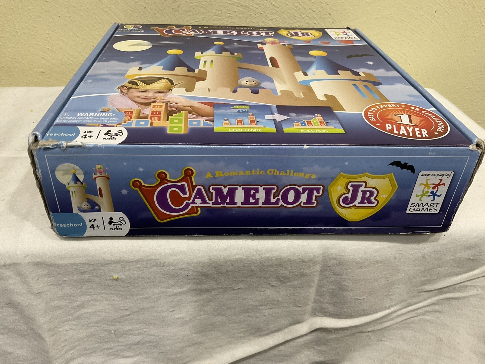VTG. 2011 SMART GAMES CAMELOT JR LOGIC CASTLE BUILDING PUZZLES, BOOKLET, 4 +