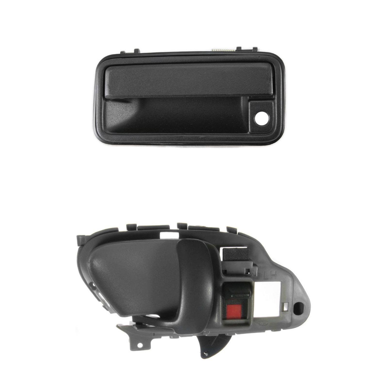 TRQ Door Handle Black Outside Gray Inside Driver Side Left for Chevy GMC Pick…