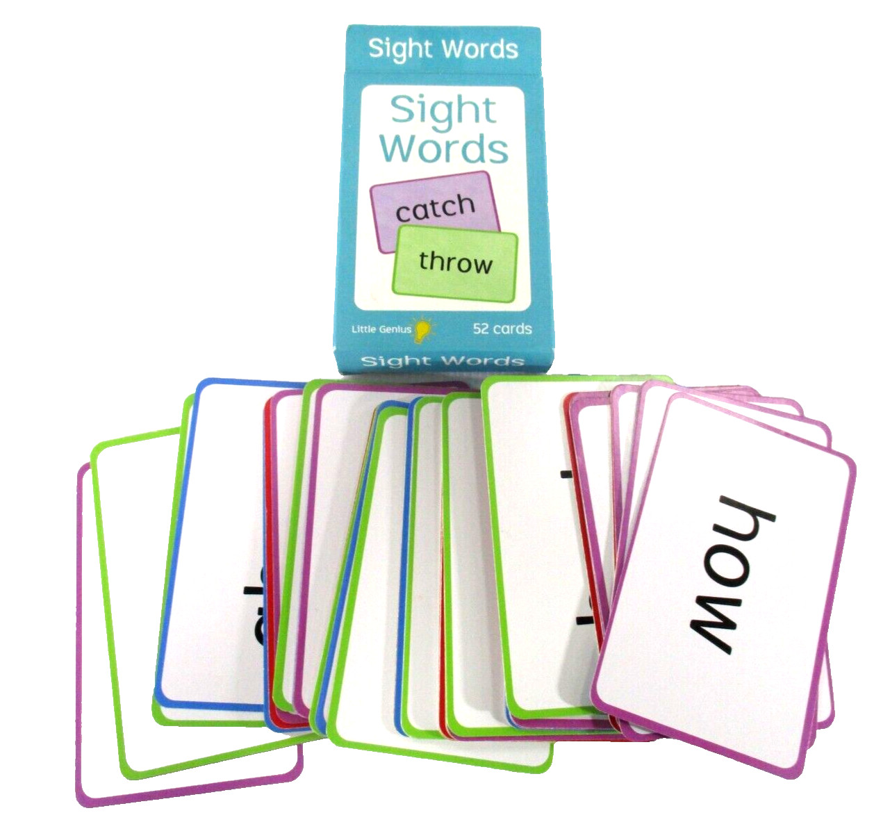 Little Genius Sight Words 52 Cards Complete 2016 Lake Press Very Good Condition