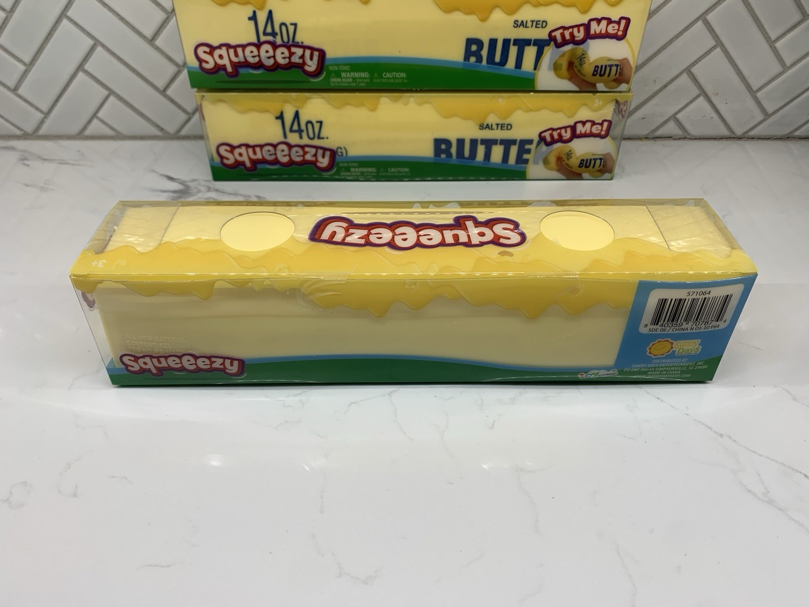 (3) NEW Sunny Days Viral Jumbo Squeezy Butter Squishy Toy Stress Relief LOT OF 3