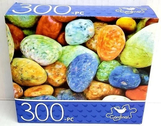 300PC PUZZLE JIGSAW SET COLORFUL SEA PEBBLES ROCKS BUTTONS SEW CARDINAL NEW