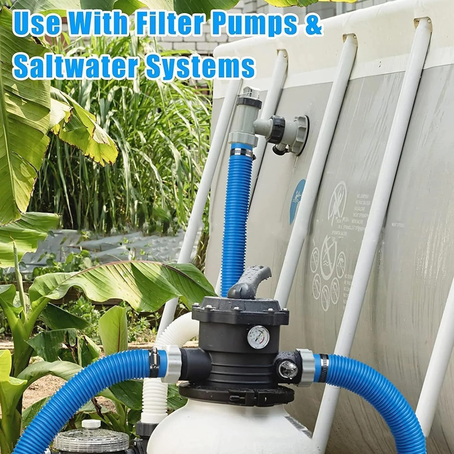 Pool Pump Hose for Above Ground Pools, Premium Pool Filter Pump Hoses, 2 Pack 1.