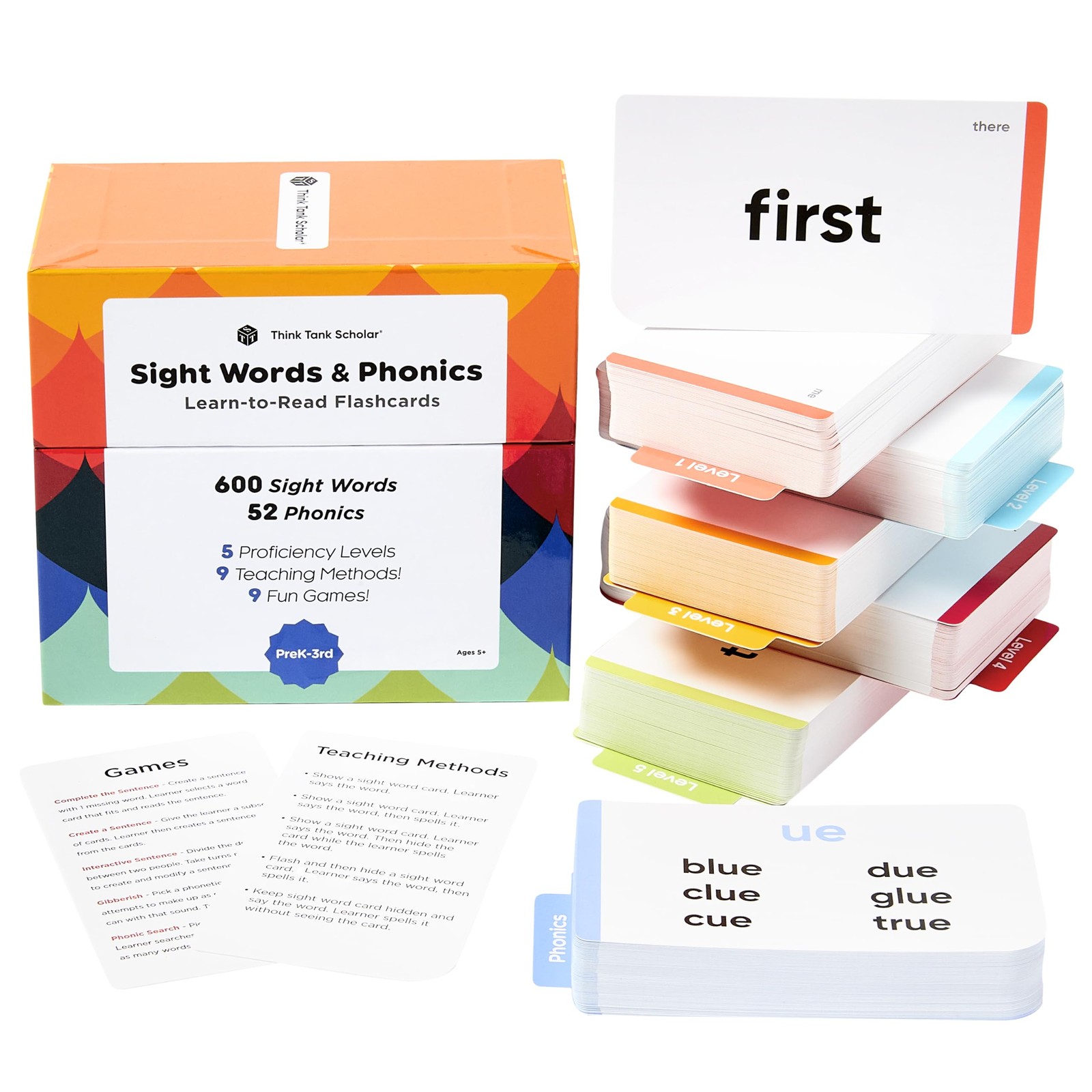 Award-Winning Learn to Read Flash Cards – 652 Sight Words & Phonics for Presc…
