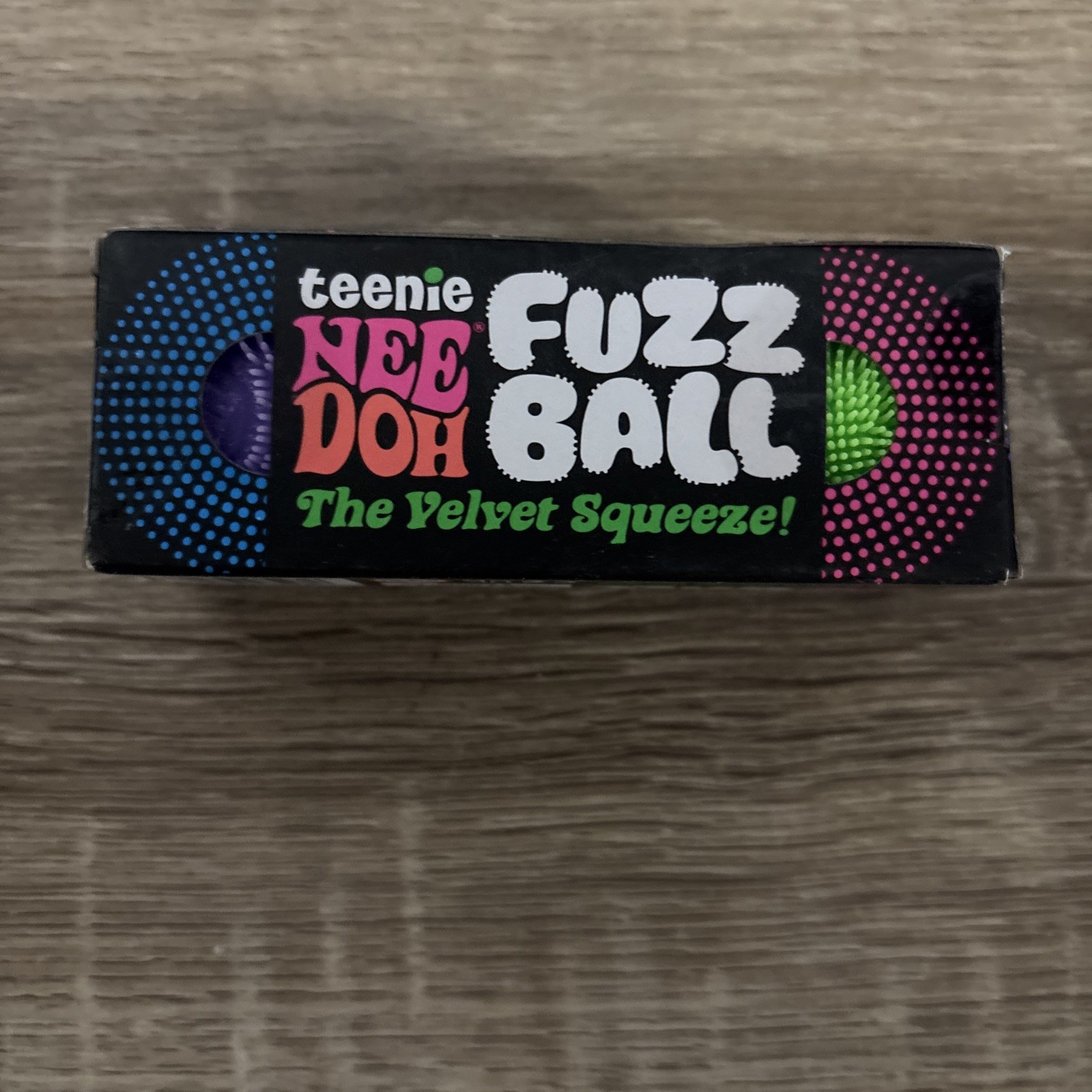 NeeDoh Teenie Fuzz Ball 3 Pack Mini Nee Doh Fuzzball Blue Purple Green AUTHENTIC