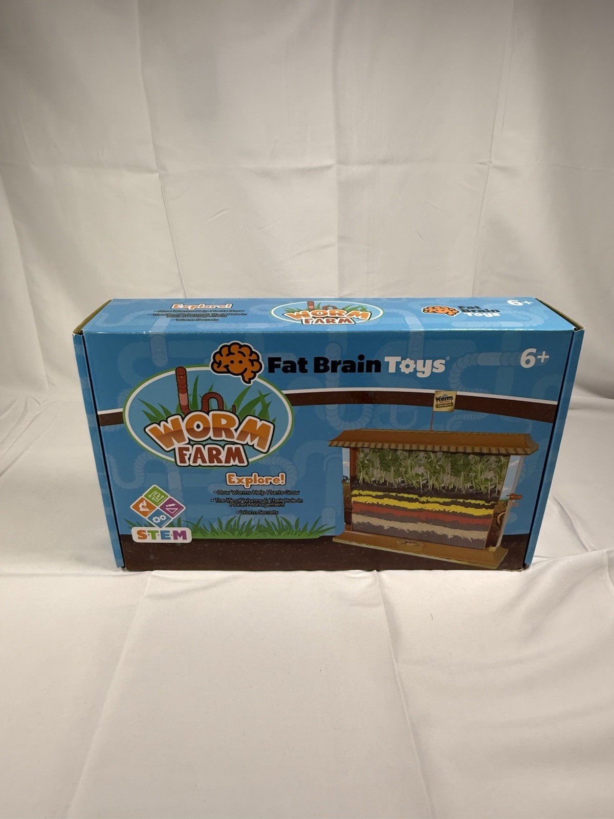 Fat Brain Toys Worm Farm Ages 6+ STEM New In Box Educational Toy