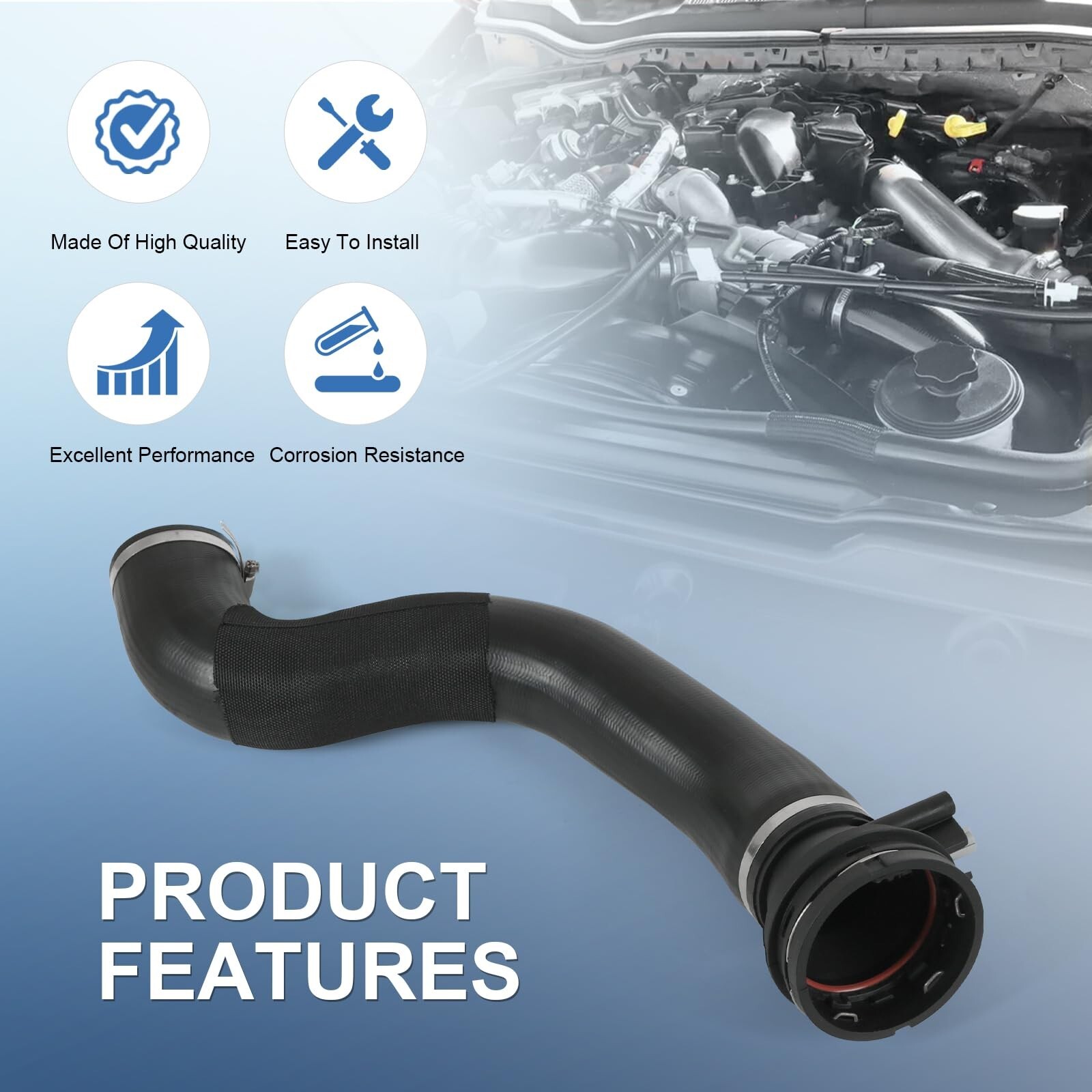 Turbo Intercooler Outlet Tube Compatible with 2017-2019 Ford F-250 F-350 Supe…