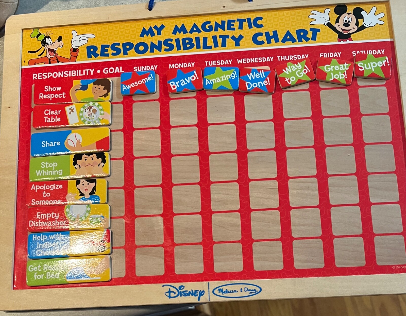 Melissa & Doug Mickey Mouse My Magnetic Responsibility Chart