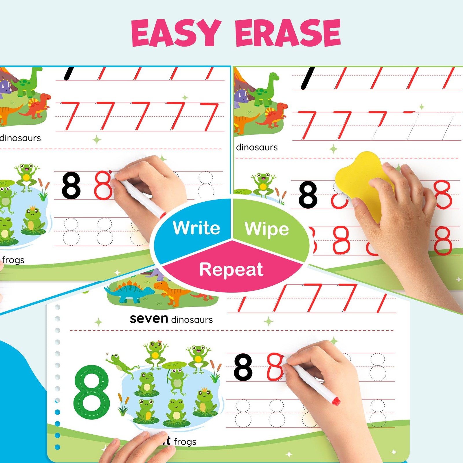 Preschool Learning Activities, 52 Pages, Tracing Books for Ages 3-5, Kinderga…