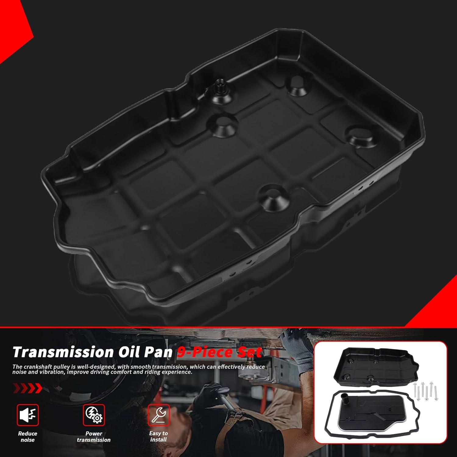 Automotive Transmission Oil Pan Set 8pcs for Mercedes-Benz C250 C300 C350 CL550