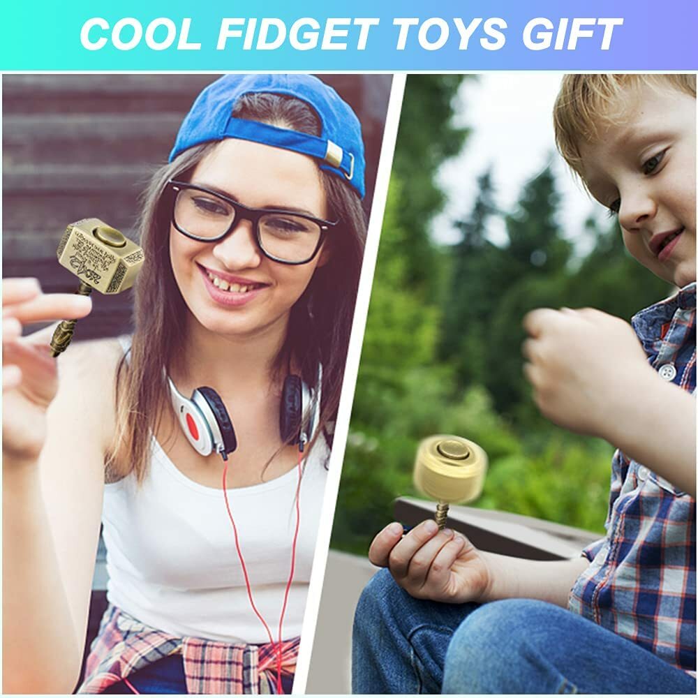 Fidget Spinner Thor Hammer Cool Metal Fidgeting Finger Spinners Toys ADHD Focus