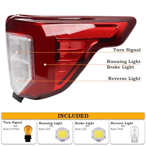 RH USA Type Tail light Include Screws Assembly Fit for Right Passenger Side