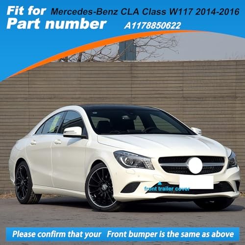 Car Front Bumper Tow Hook Cover Fit for Mercedes Black Right Passenger Side
