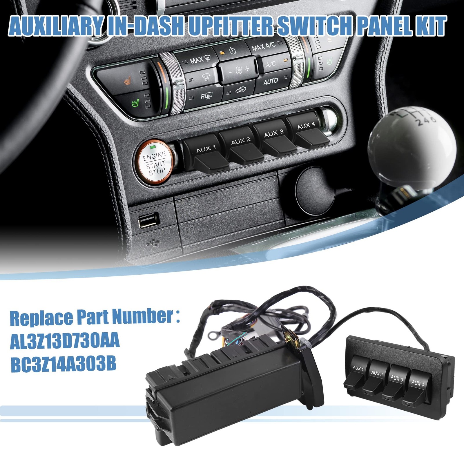 X AUTOHAUX 1 Set Auxiliary Dash Upfitter Switch Panel Kit for Ford F250 F350 …