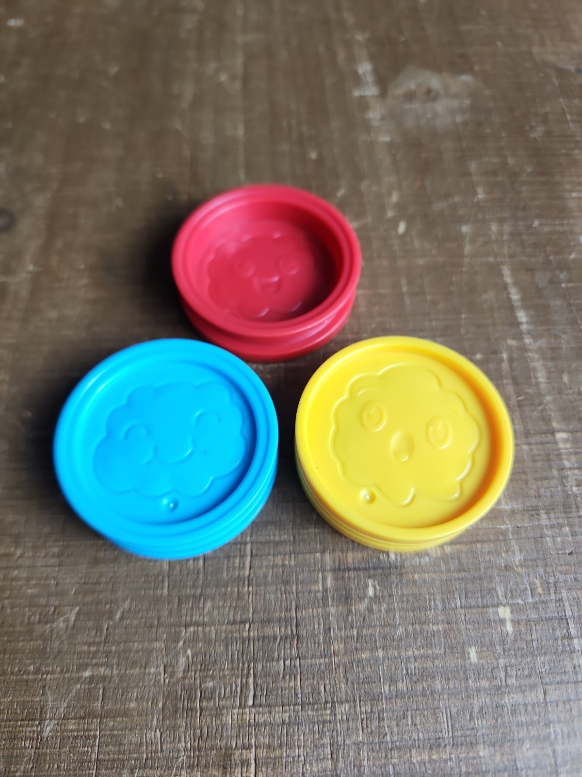 Leap Frog Pick Up Count Vacuum Replacement 3 Dust Pieces Parts Coins Colorful