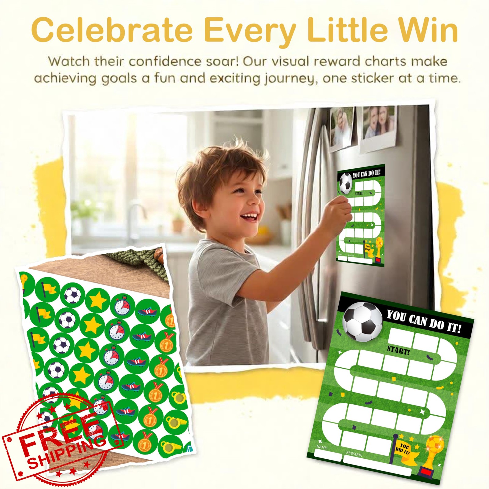 HJLLOQR Soccer Behavior Chart 20 Charts 432 Stickers