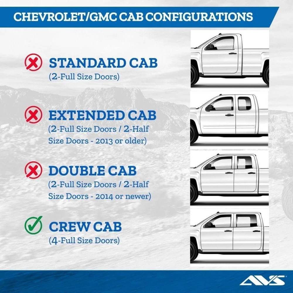 Auto Ventshade [AVS] In-Channel Rain Guards For 2019 – 2025 Chevrolet/GMC