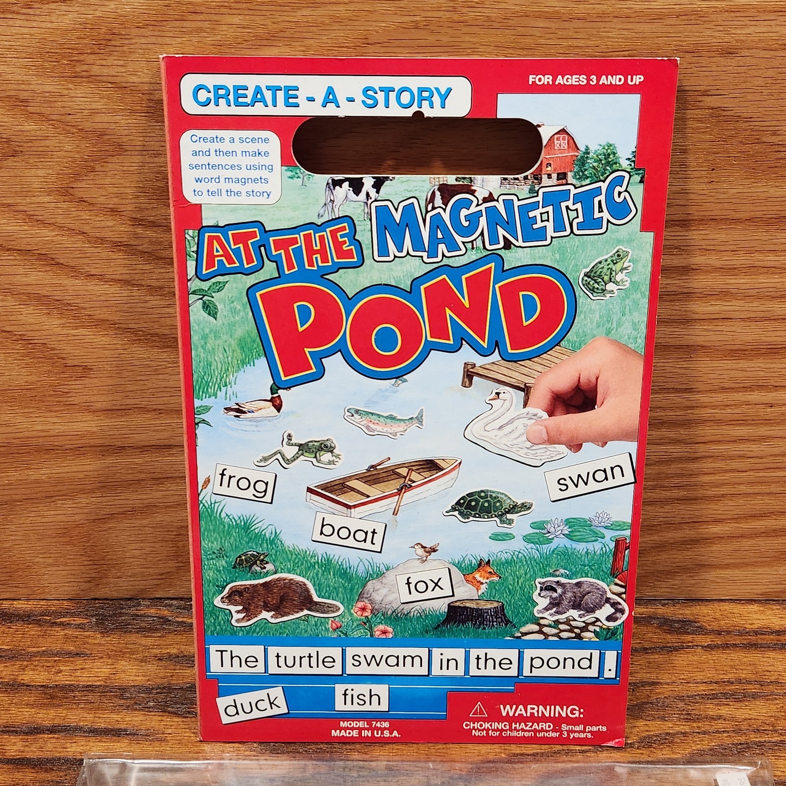 Vintage Create A Story Scene Magnetic At The Pond Kids Travel Play Toy Mat 7436