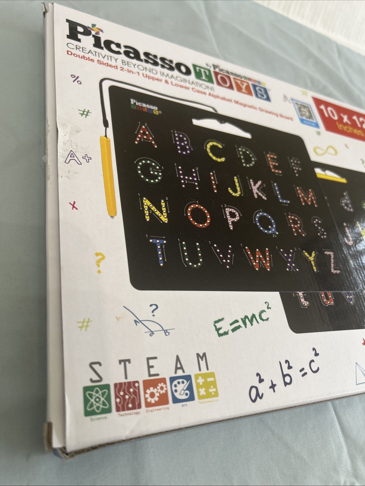 Picasso Toys Alphabet Magnetic Drawing Board 10x12in Double Sided