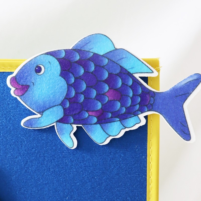 Rainbow Fish Felt Story Set 16-Pcs Flannel Board Educational Toys Preschool Kids