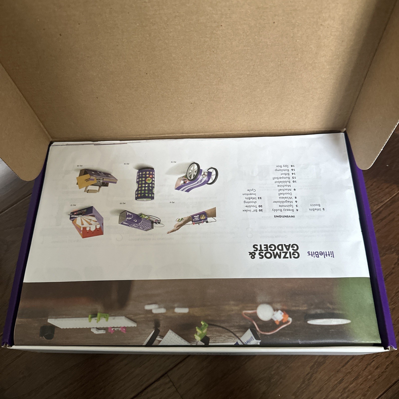 Little Bits Gizmos & Gadgets Kit, STEM – Electronic Bitbot Makers Toy – Open box