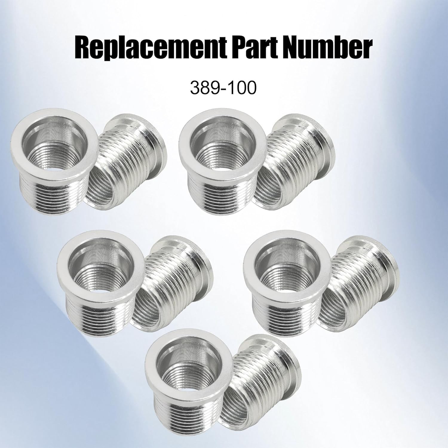 CAL389-100 14mm Spark Plug Port Insert Stainless Steel 10 PCS Compatible with