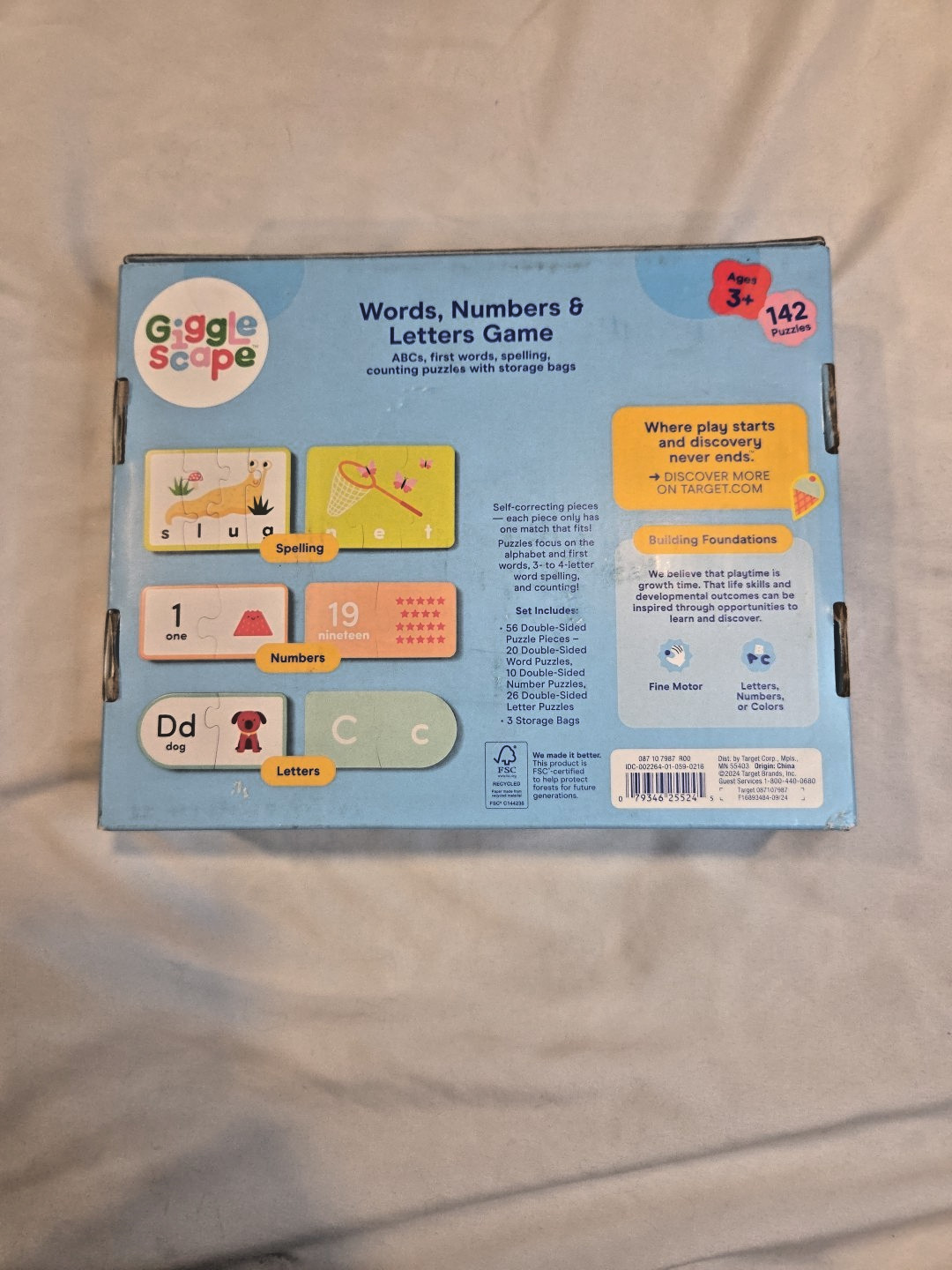 Gigglescape Words, Numbers, & Letters Game – Educational Toddler Set New In Box