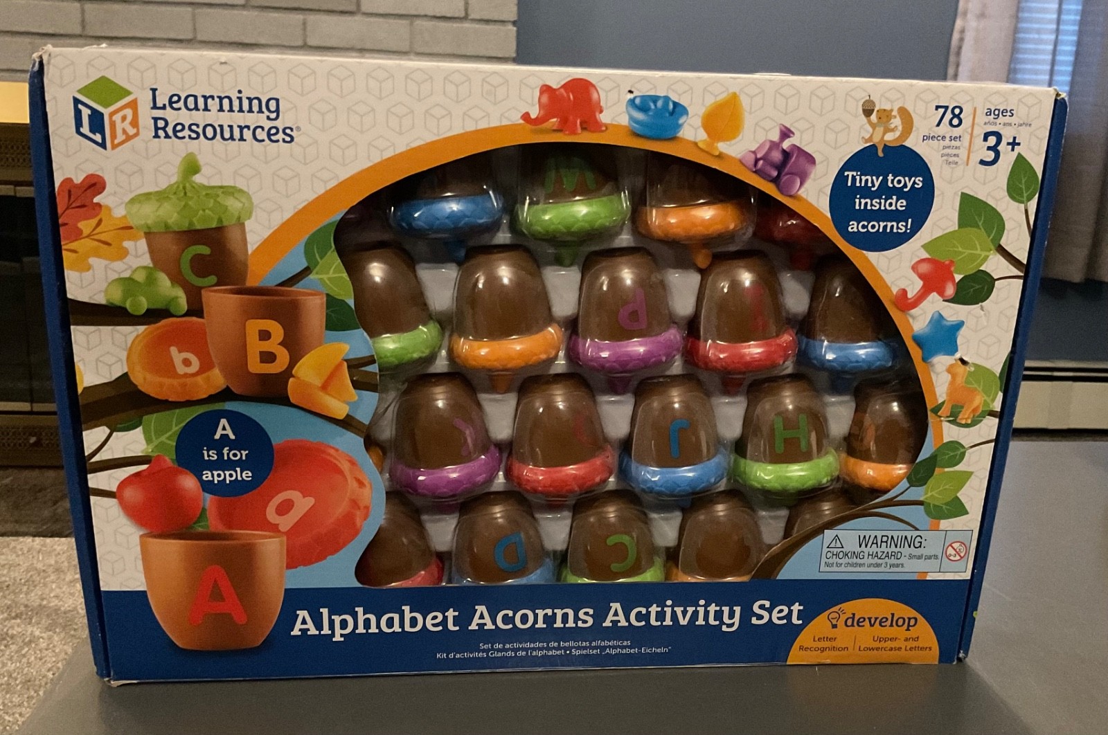 Learning Resources ALPHABET ACORNS ACTIVITY SET 78 Piece Set Ages 3+ NEW