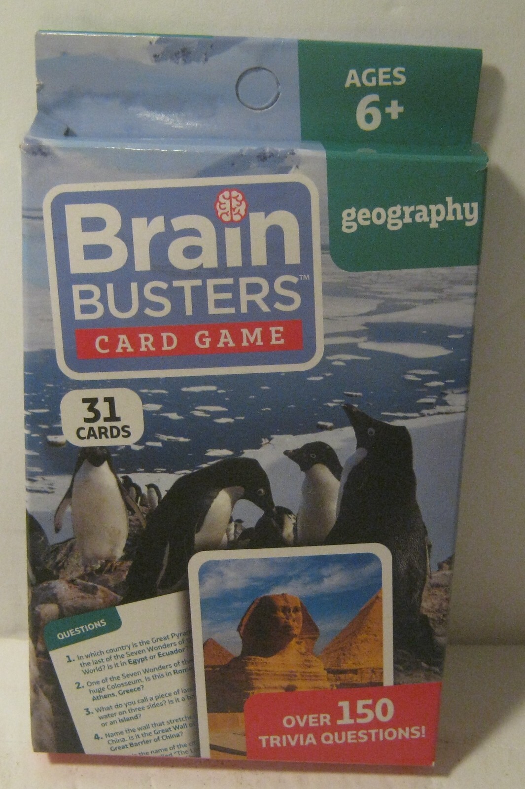 2018 Beaver Books BRAIN BUSTERS Card Game GEOGRAPHY Complete!!