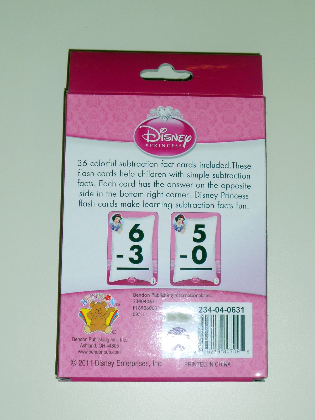 Disney Princess Subtraction Learning Cards