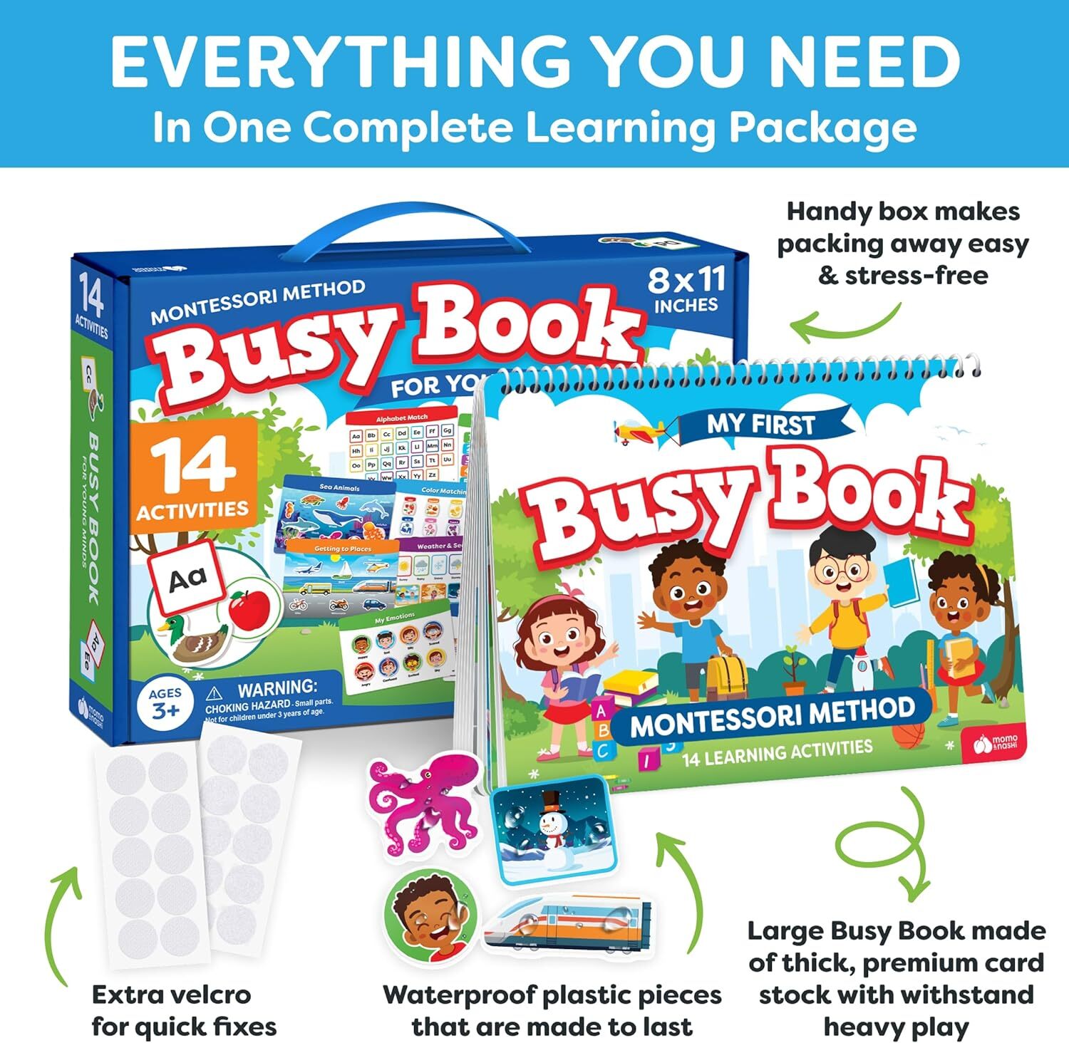 Preschool Learning Activities Montessori Busy Book for Toddlers Ages 3 and UpNEW