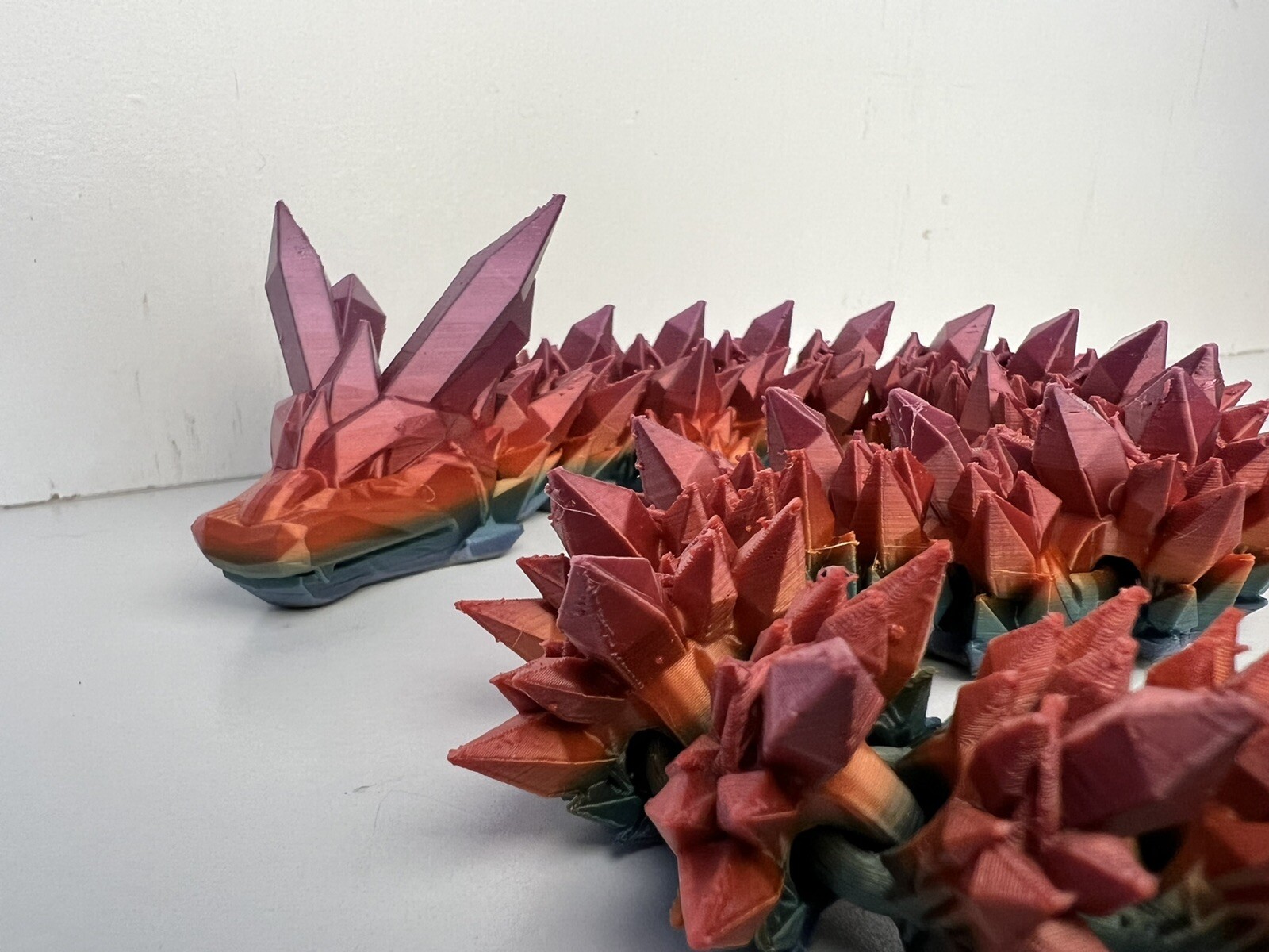 Crystal Dragon 3D Printed 24” Flexi Articulated Fidget Toy