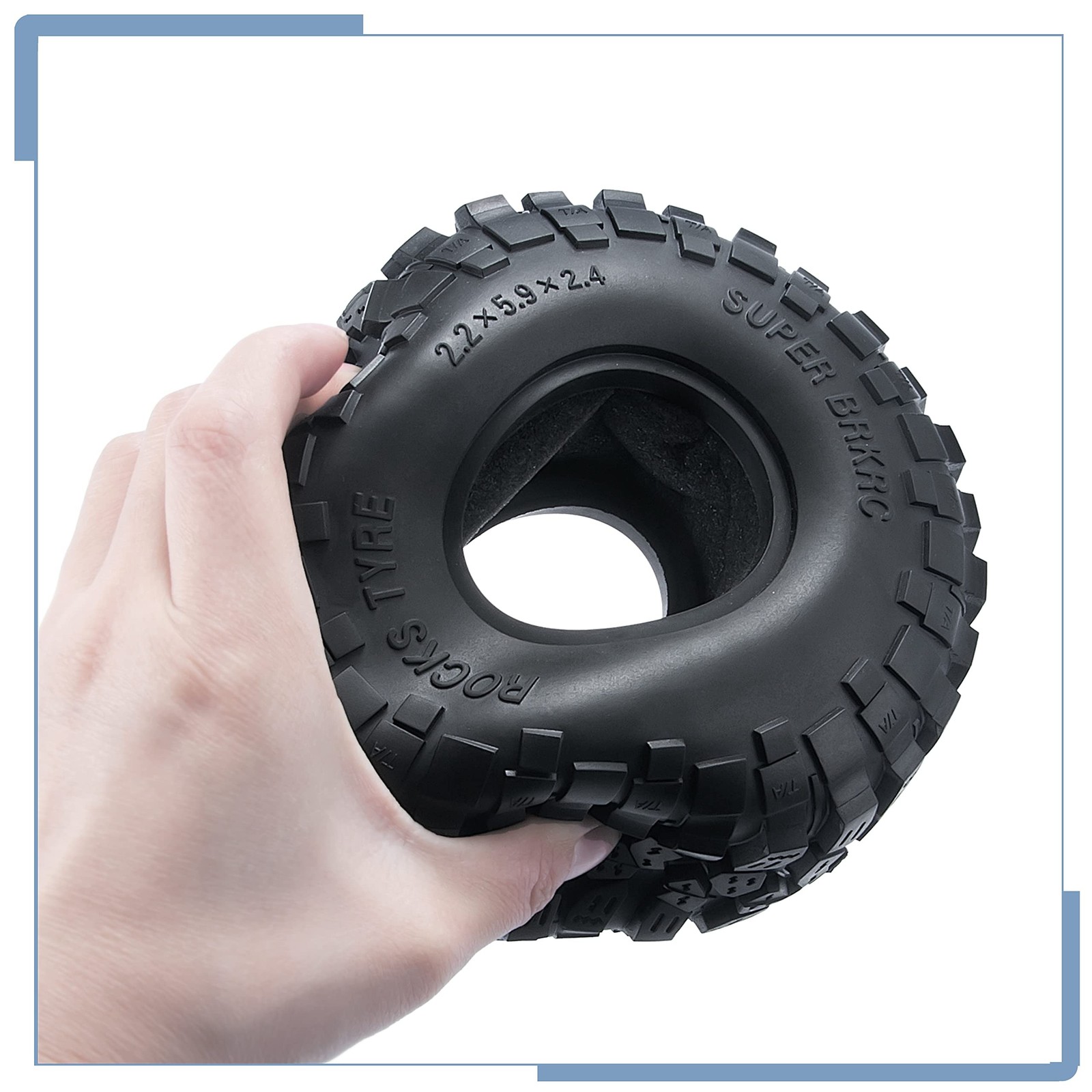 RC Rubber 2.2 Crawler Tires 150MM 4PCS for 1/10 Scale SCX10 D90 Wraith 90048 …