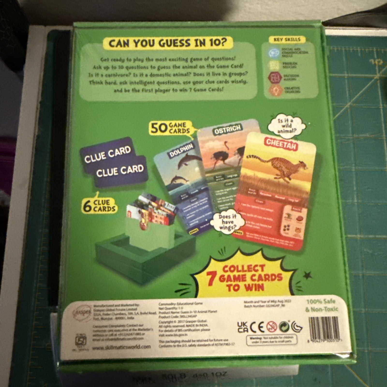 Guess in 10 Animal Planet Card Game Skillmatics Ages 6+ -BRAND NEW