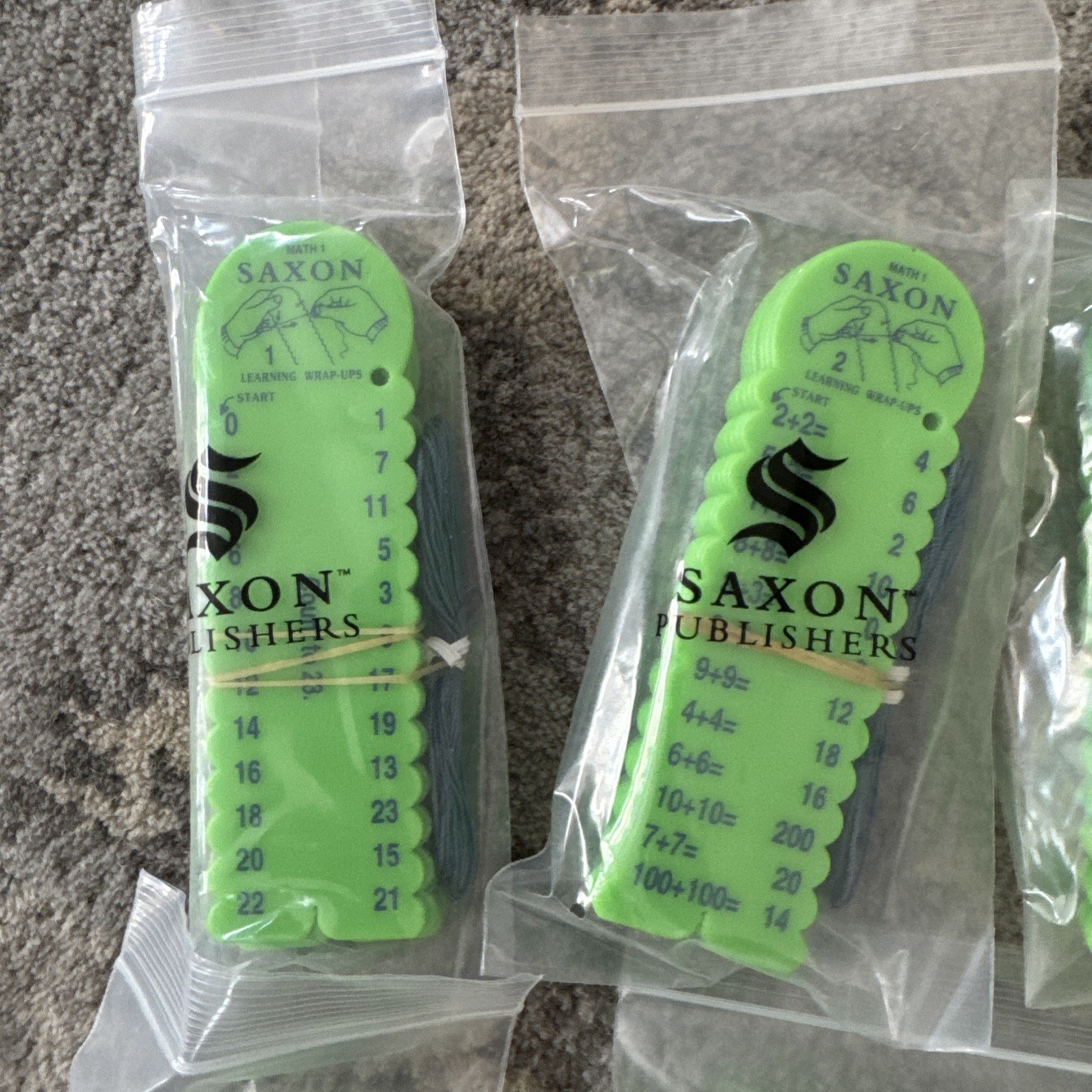 SAXON MATH Learning Wrap-Ups Addition Complete Set 1-10 Green