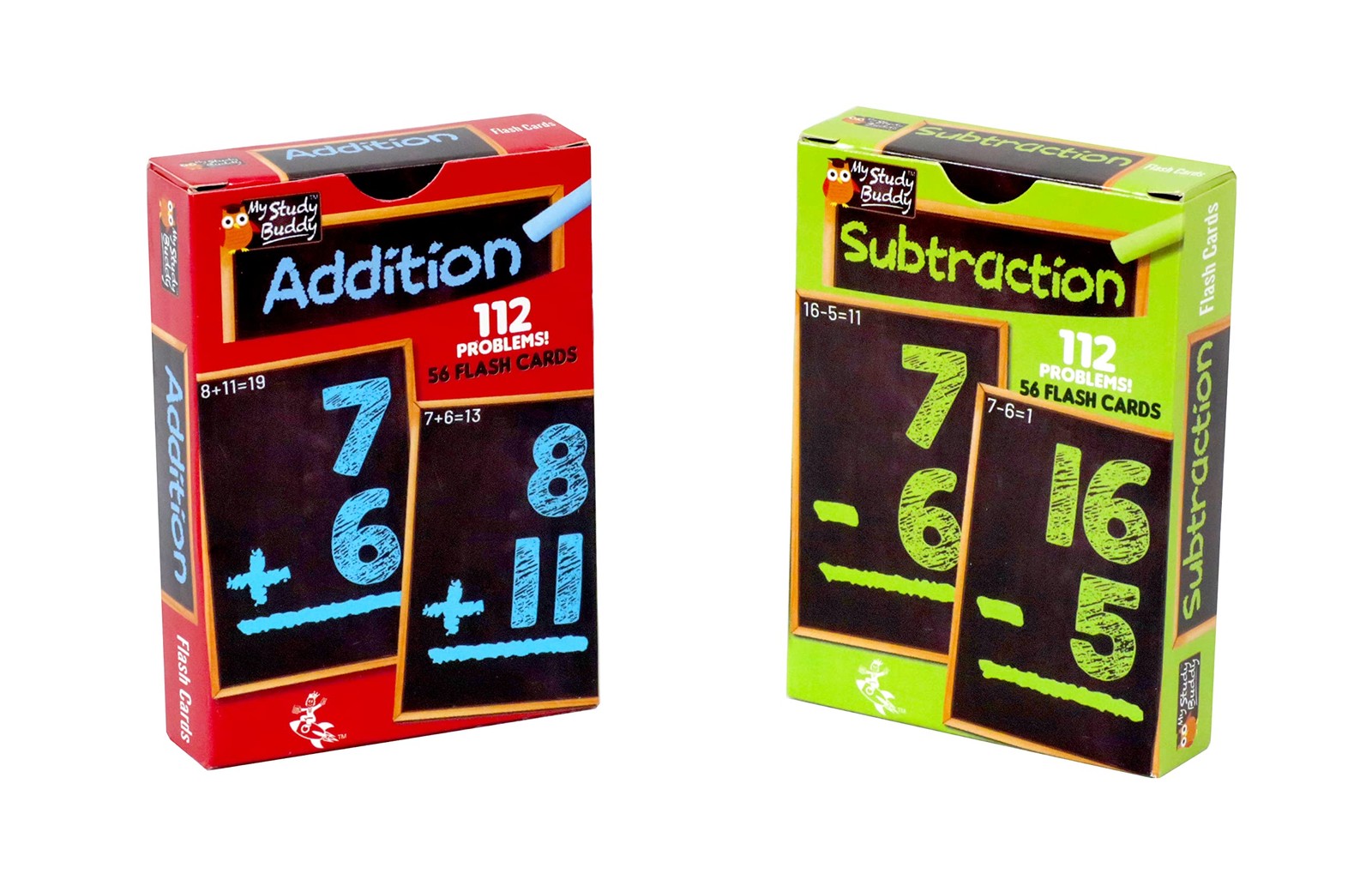 Math Flash Cards for Addition Subtraction – Grades 1-3 – 112 Cards