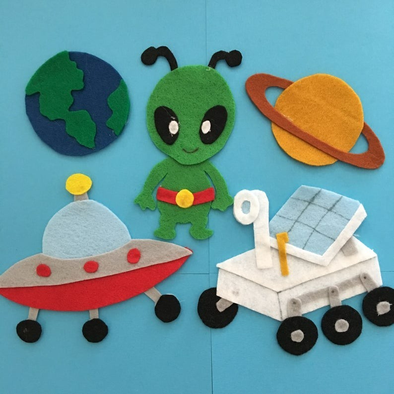 Outer Space Felt Set for Flannel or Felt Board Play