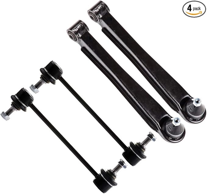4pc Set Rear Suspension Kit Lower Control Arm Sway Bar End Link Replacement for