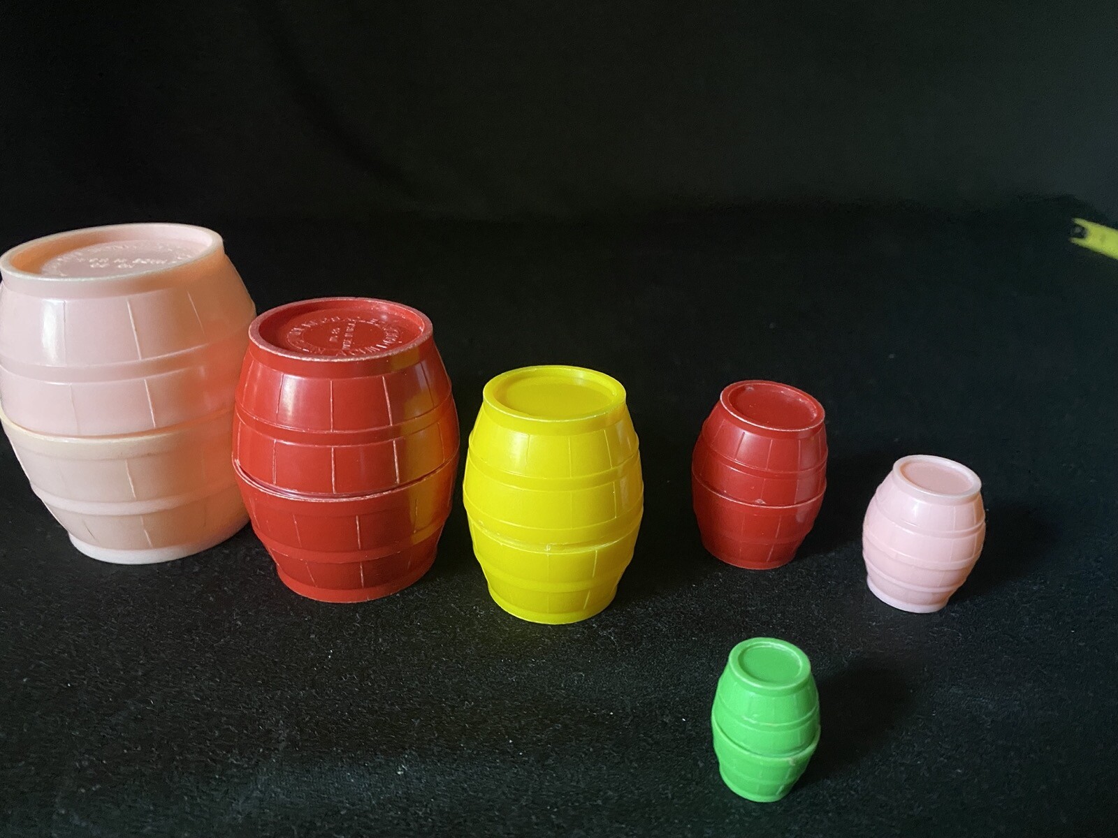 Vtg Hen in the Hatch & Kitty in the Kegs Childs Guidence Plastic Nesting Toy USA