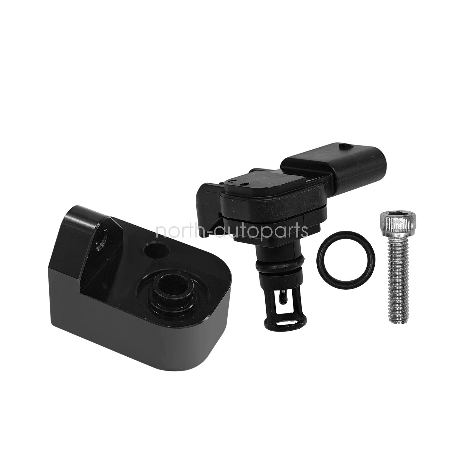 Intake Air Pressure and Temperature Sensor + Black Spacer Kit Fit for Chevrolet