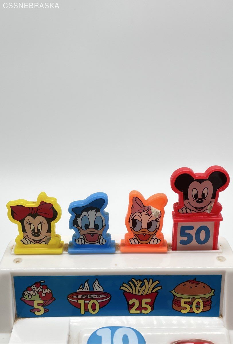 Arco Preschool Carry Around Cash Register Vintage Plastic Mickey Mouse