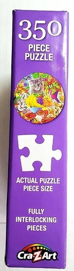 CRA-Z-ART 350pc ROUND PUZZLE JIGSAW SET PEACOCKS & KITTENS