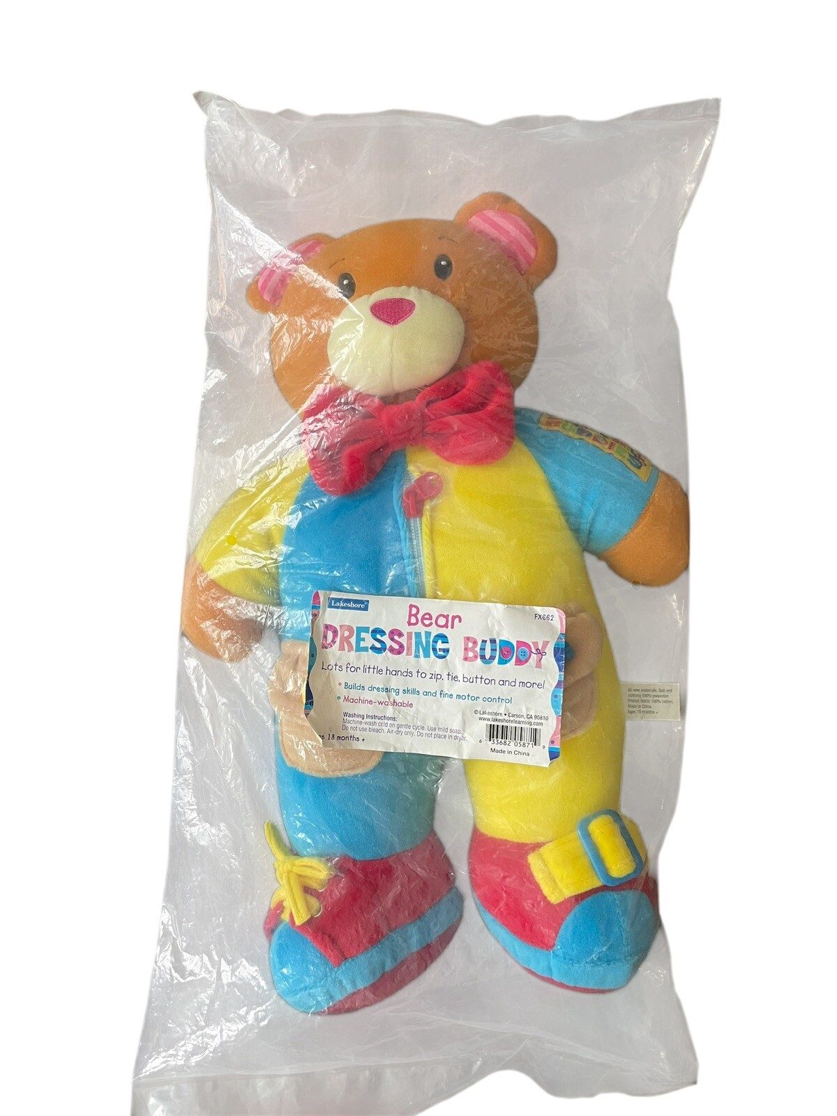 Lakeshore Bear Dressing Buddy New In Package FX662 Fine Motor Control Skills FMC